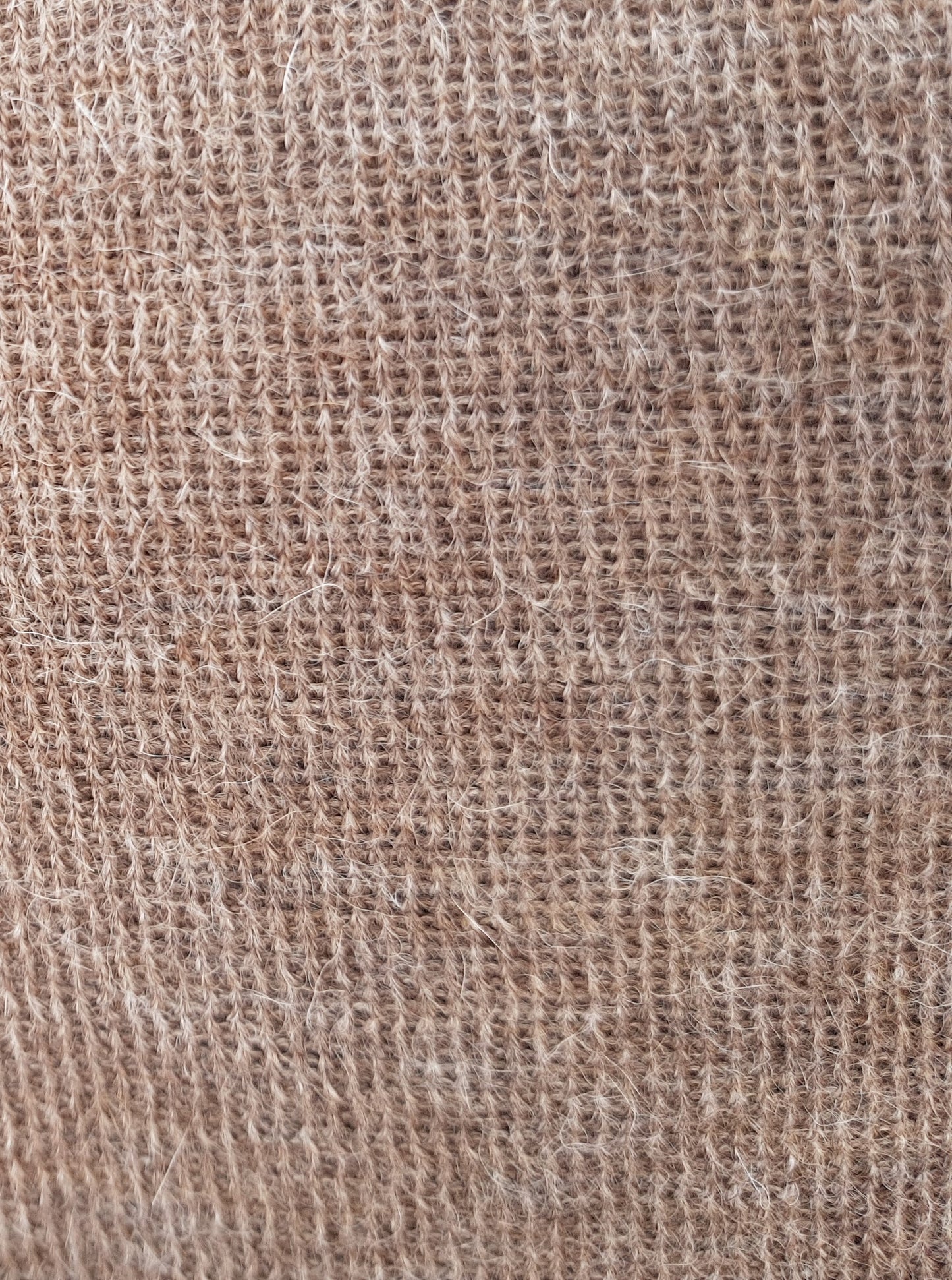 Alpaka Bündchen Braun / halbe Breite