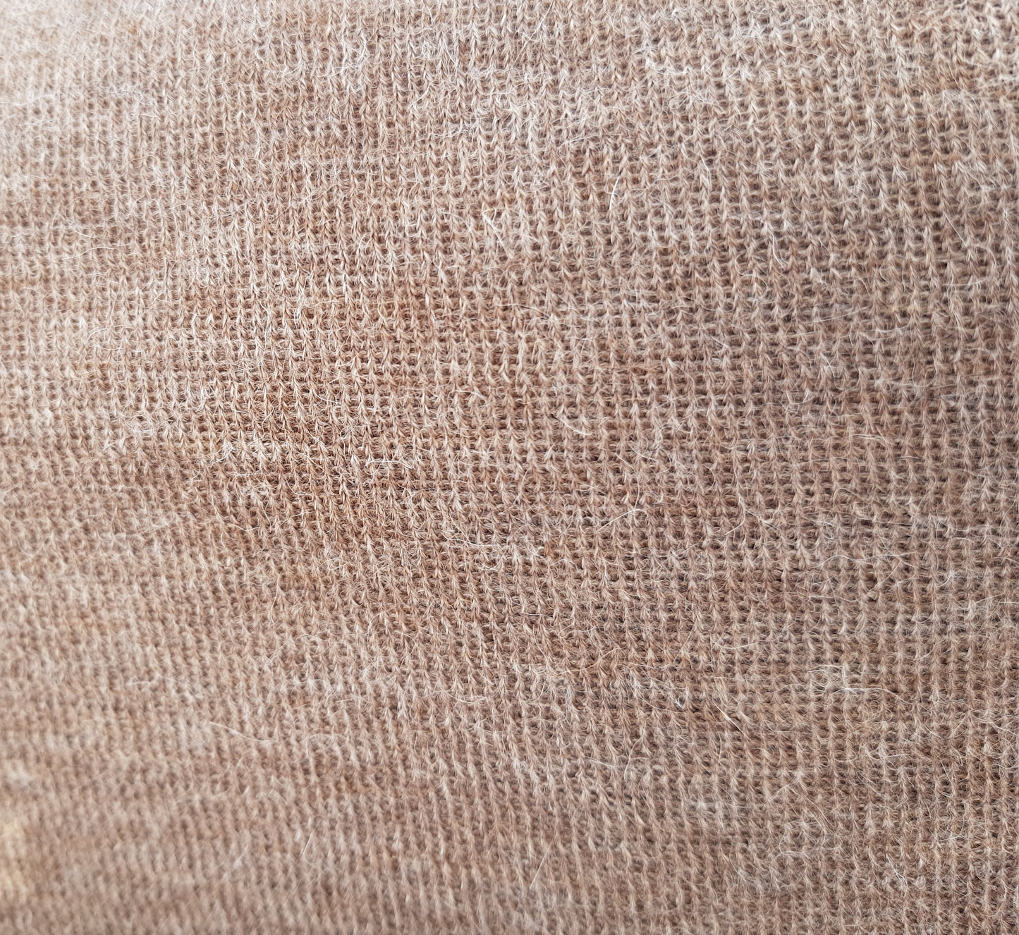 Alpaka Bündchen Braun / halbe Breite