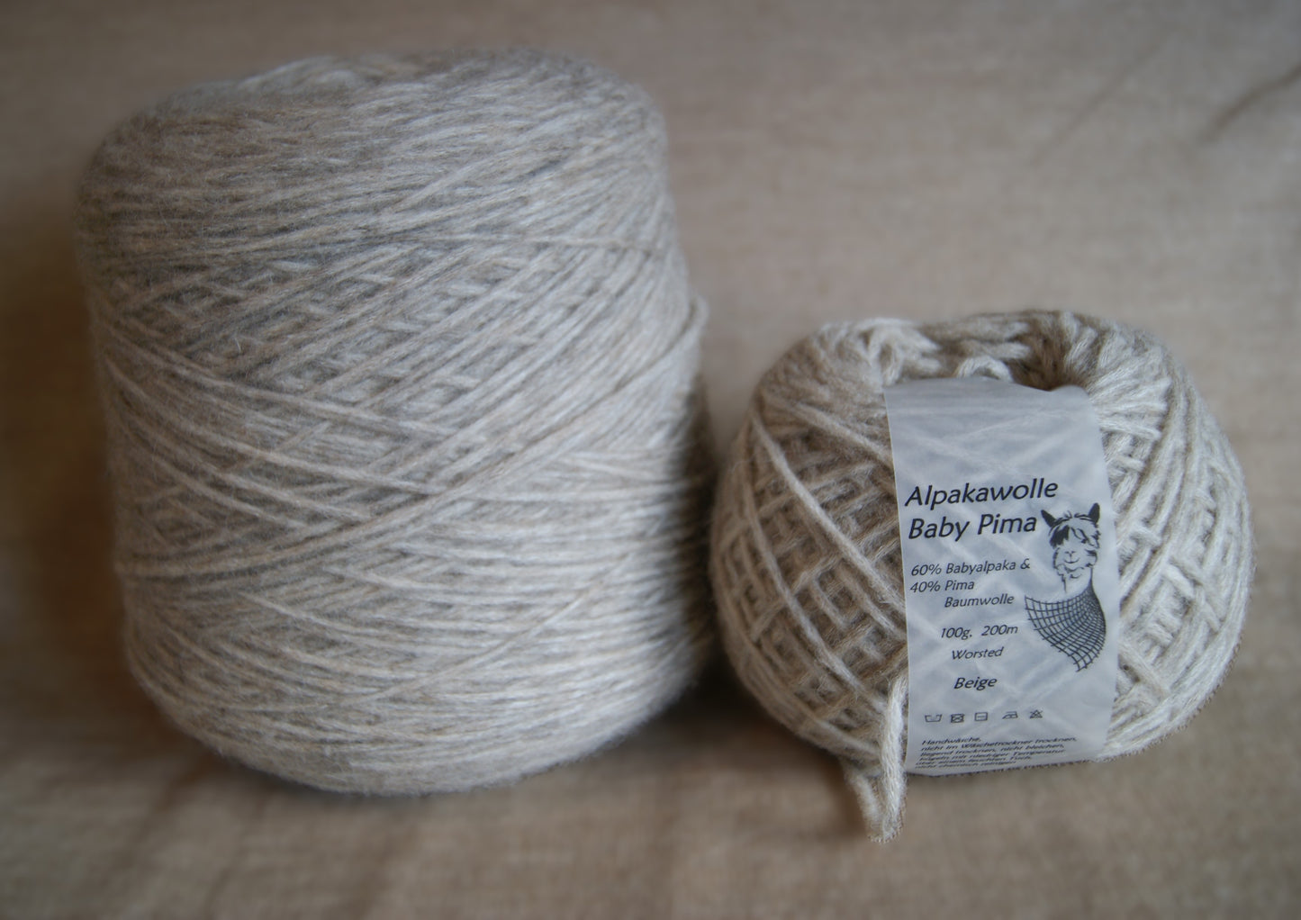 Baby-Pima-Luftgarn Beige Kone 500g