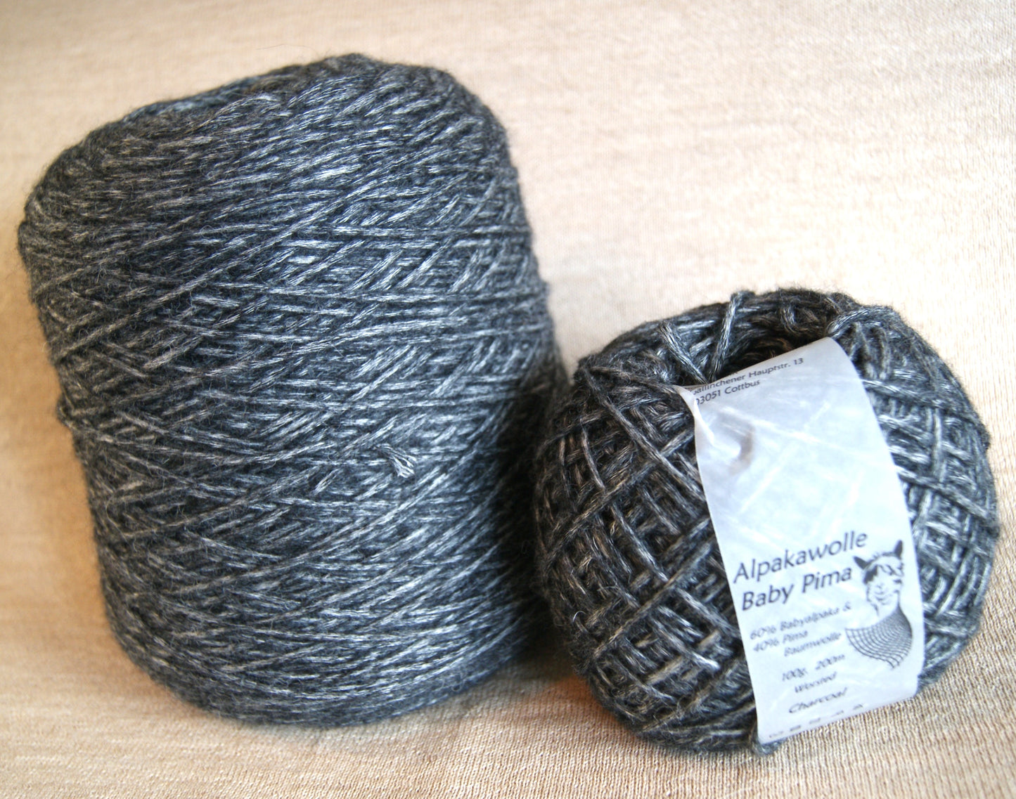 Baby-Pima-Luftgarn Charcoal Kone 500g