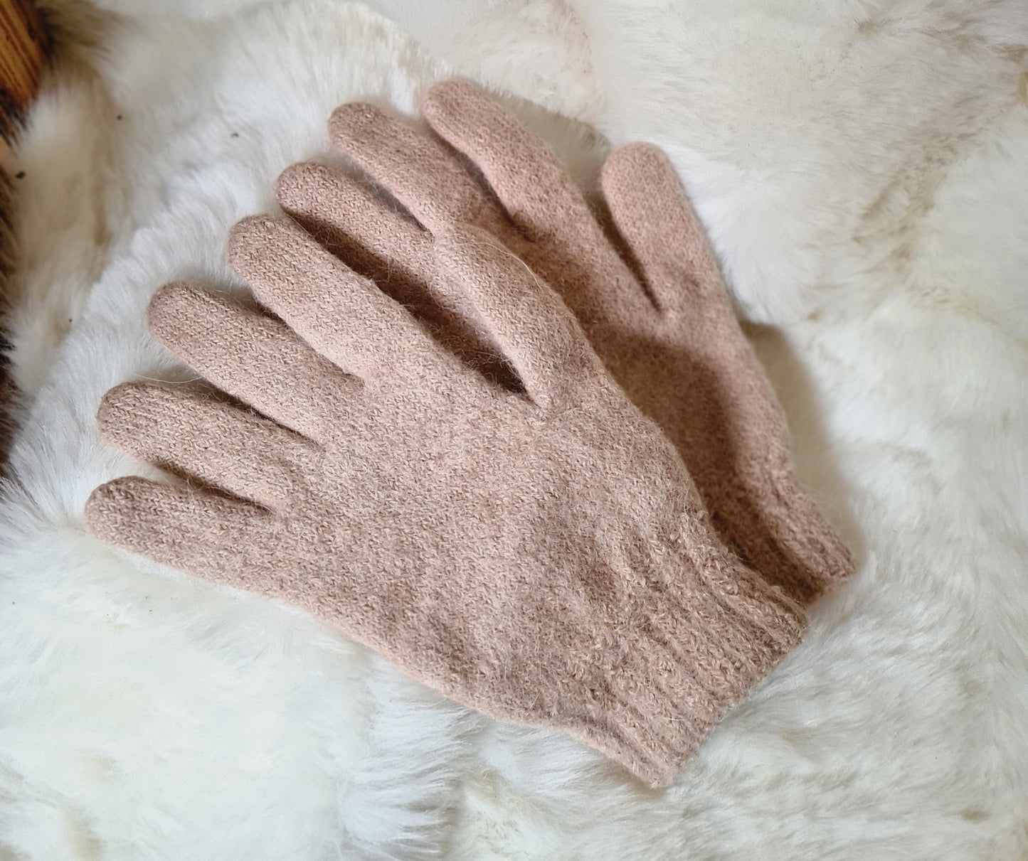 Handschuhe ungefüttert 100% Alpakawolle Gr.S