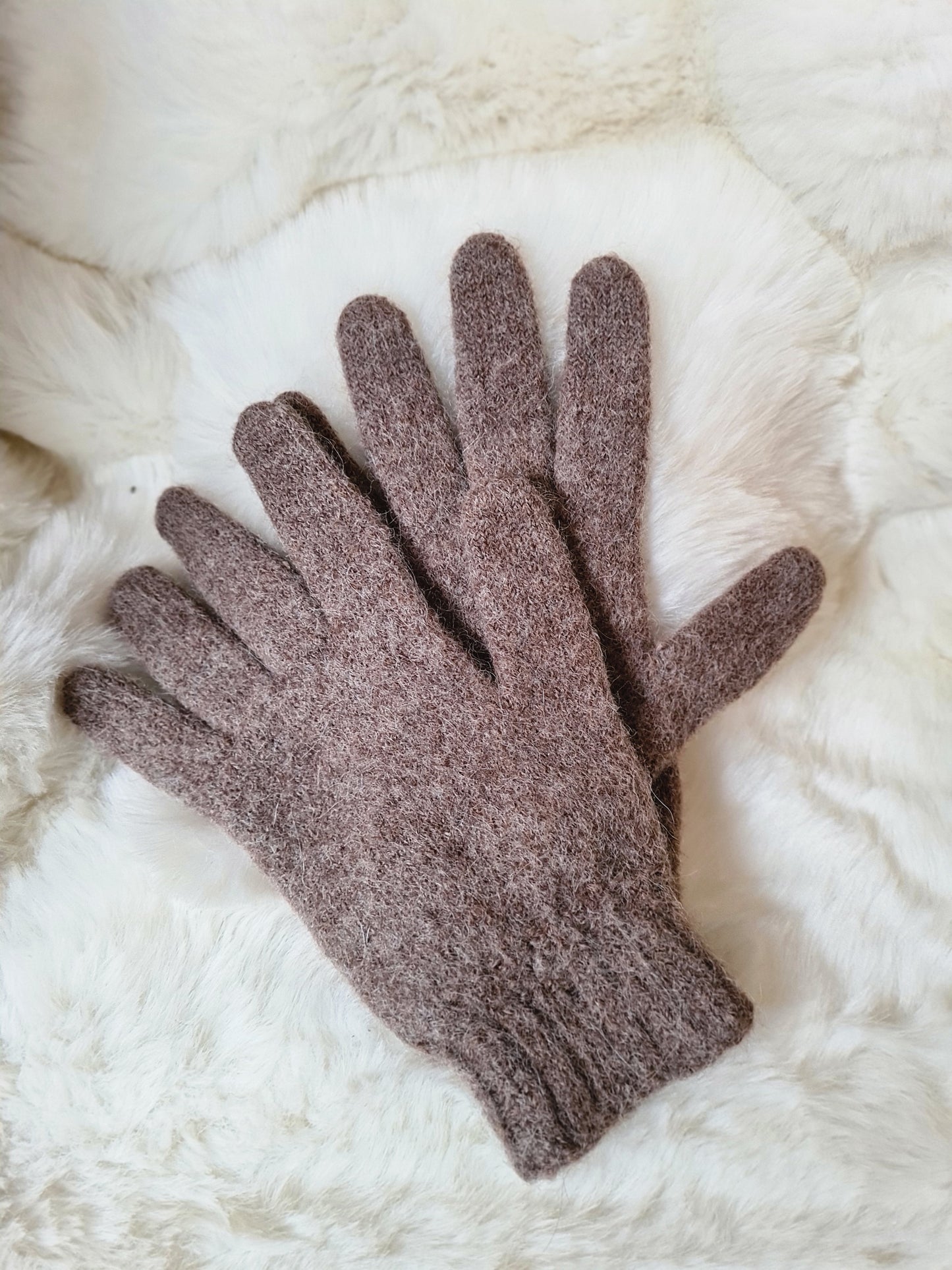 Handschuhe ungefüttert 100% Alpakawolle Gr.S