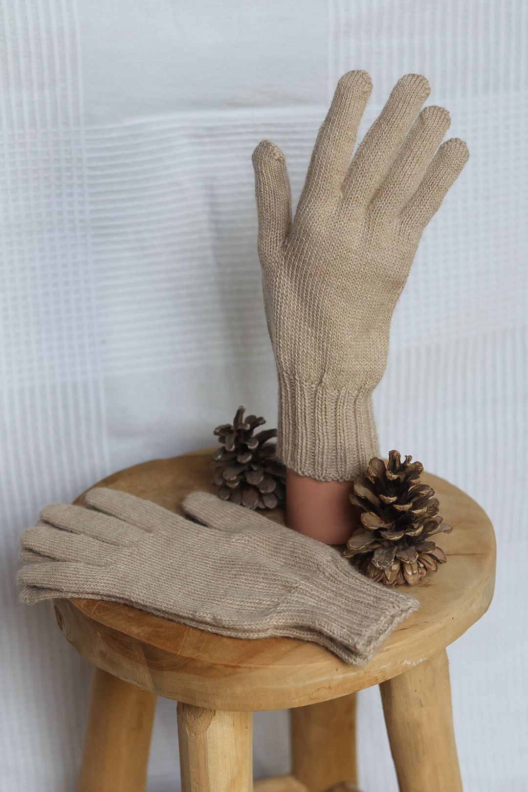 Handschuhe ungefüttert 100% Alpakawolle Gr.S