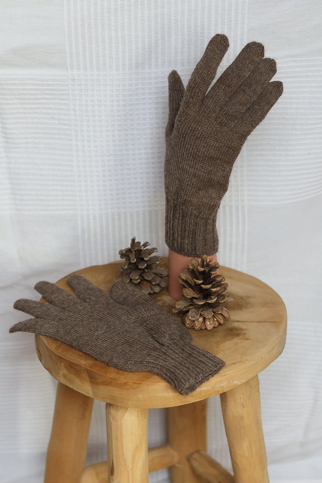 Handschuhe ungefüttert 100% Alpakawolle Gr.S
