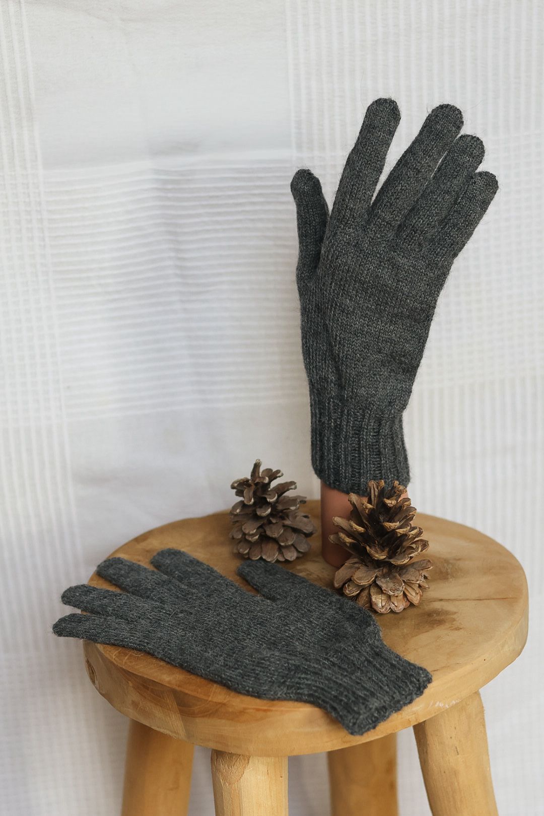 Handschuhe ungefüttert 100% Alpakawolle Gr.S