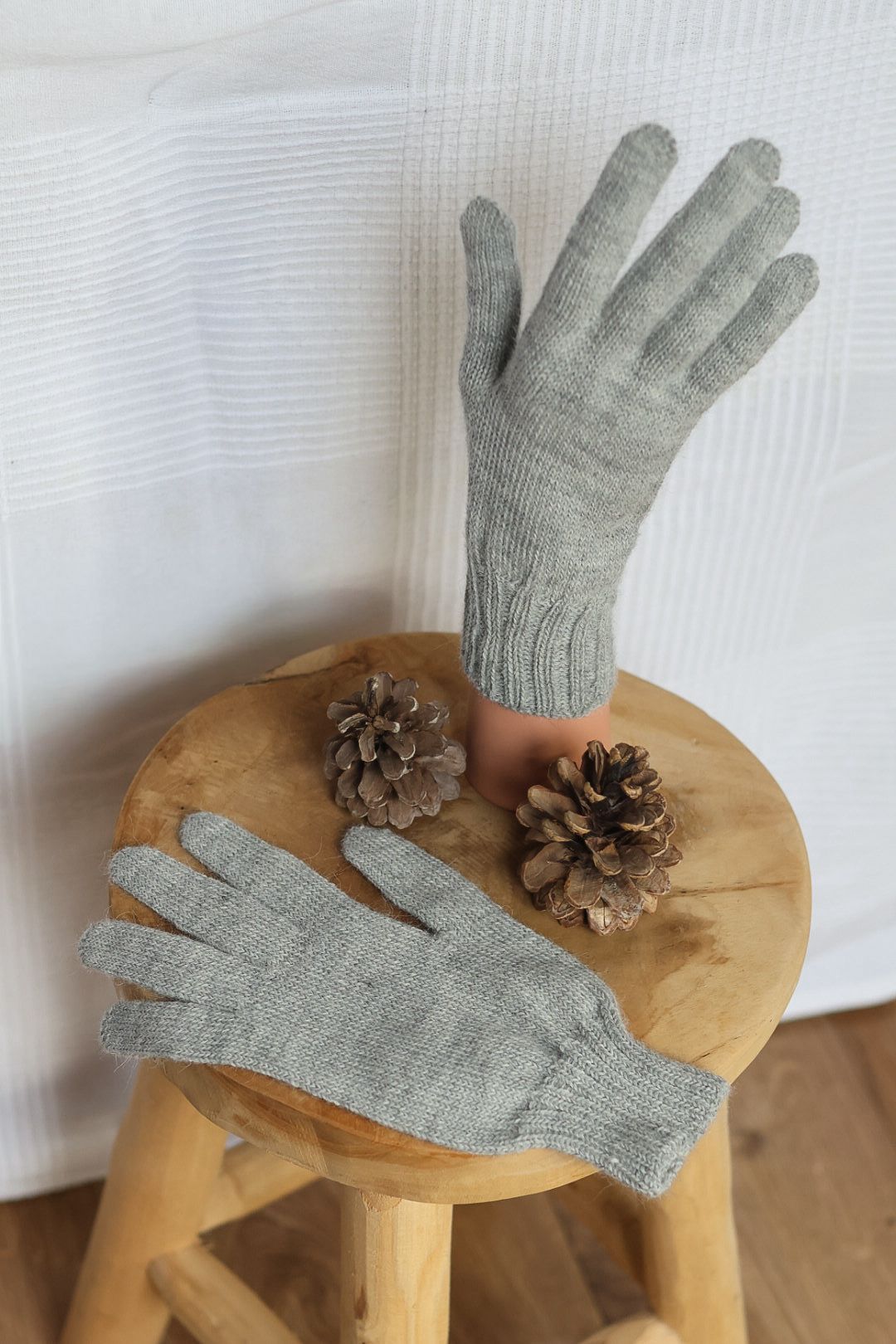 Handschuhe ungefüttert 100% Alpakawolle Gr.S