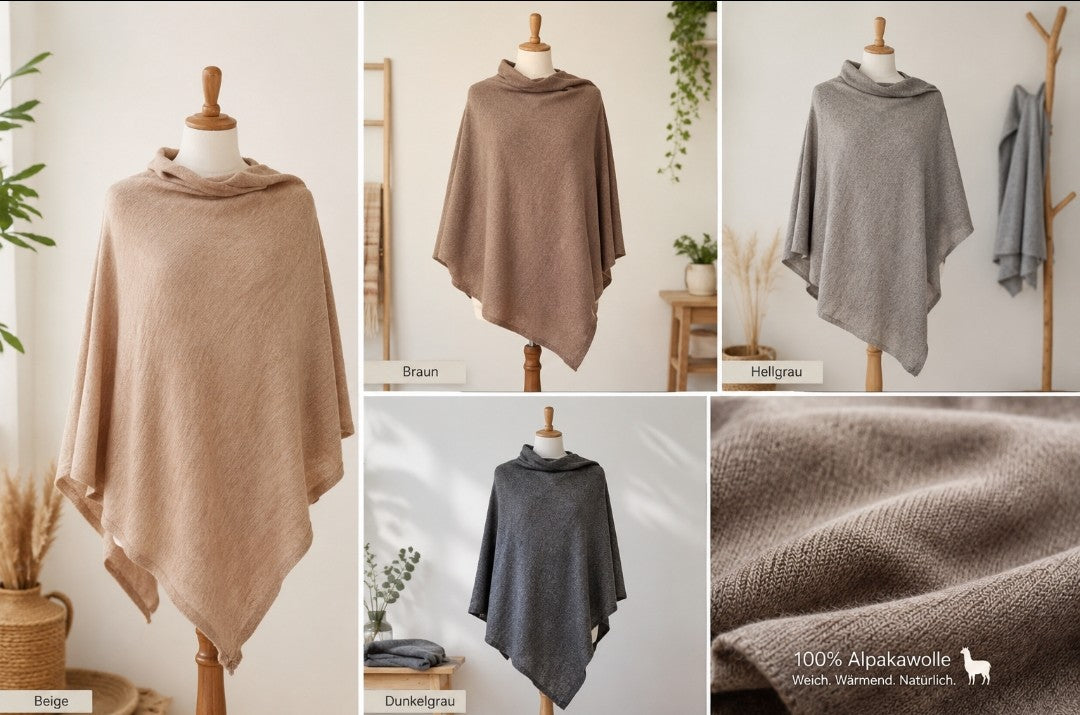 Poncho aus Sommerstrick