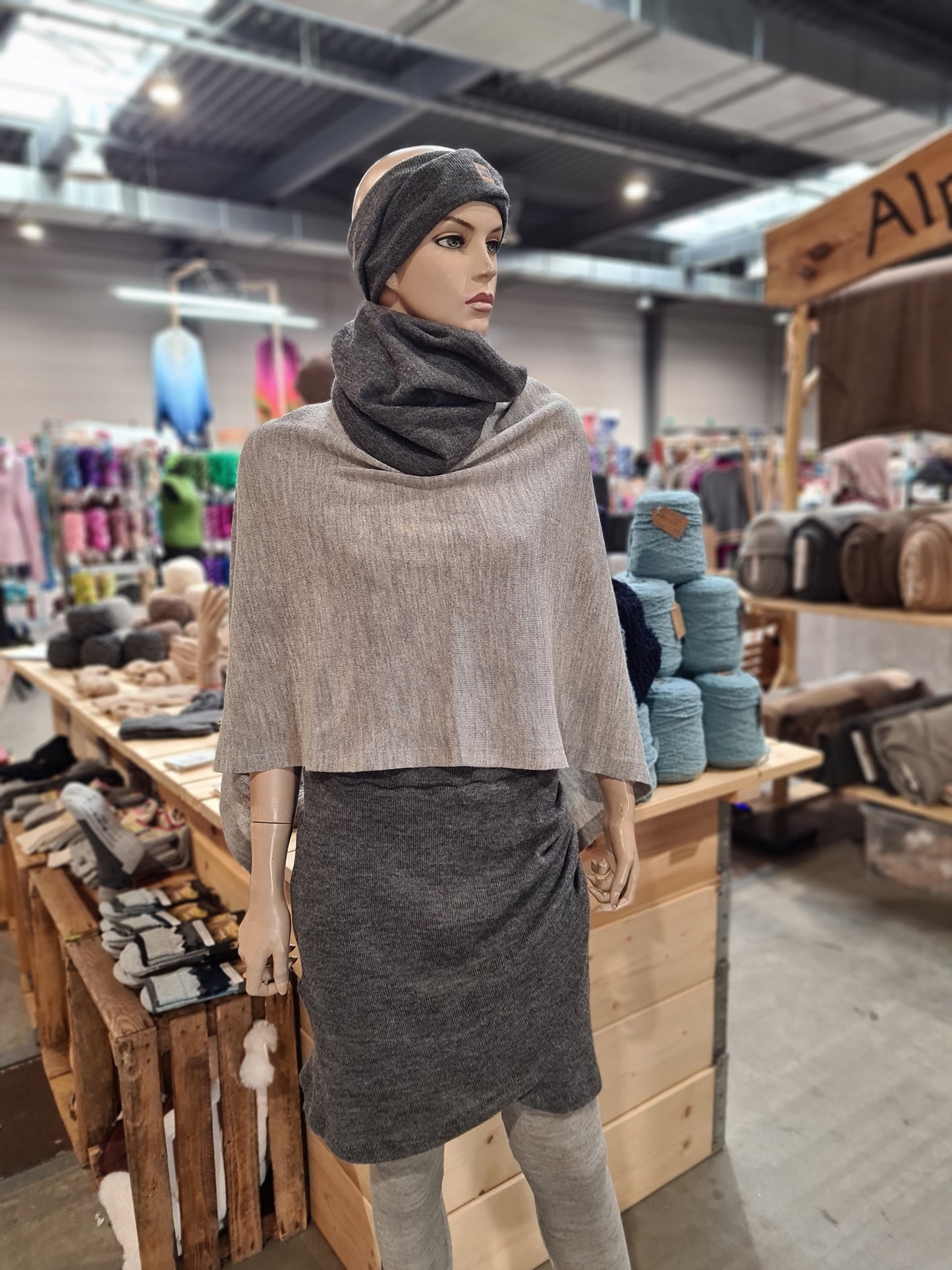 Poncho aus Sommerstrick